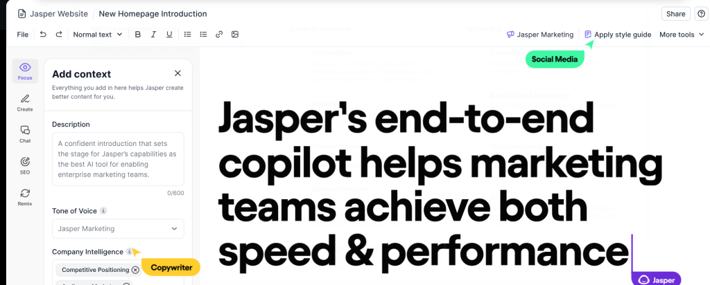 jasper main page